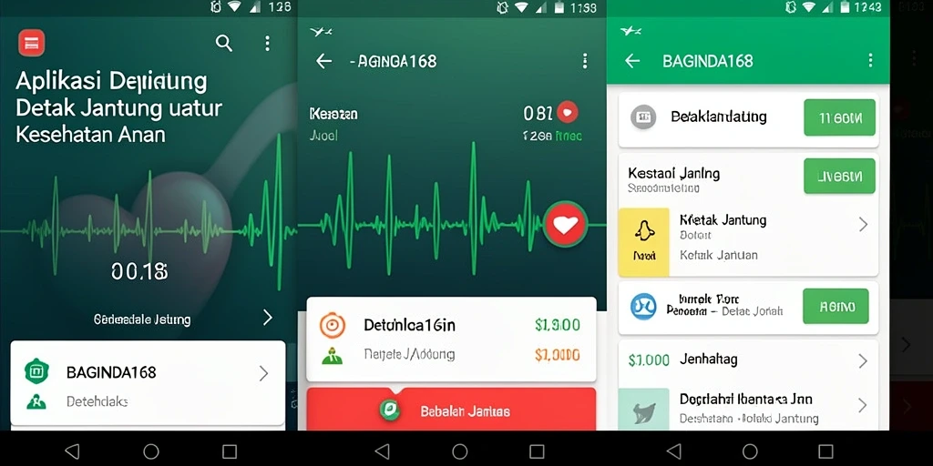 Screenshot tampilan antarmuka aplikasi Detak Jantung BAGINDA168.