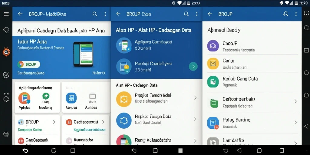 Tampilan antarmuka user-friendly dari aplikasi Cadangan Data BROJP.