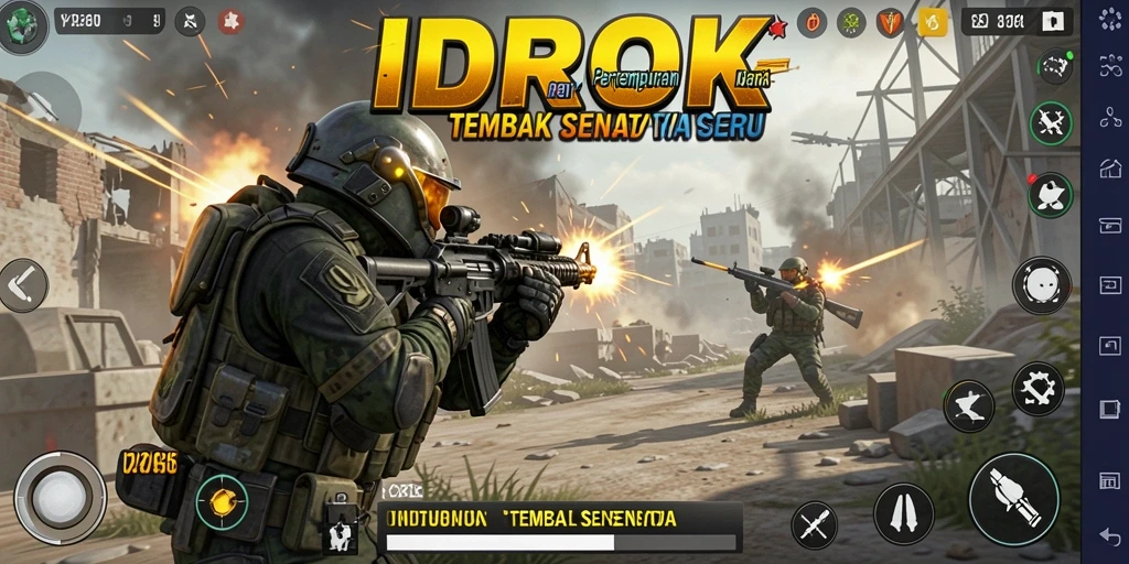 Tampilan antarmuka game IDROK yang menarik dan intuitif.