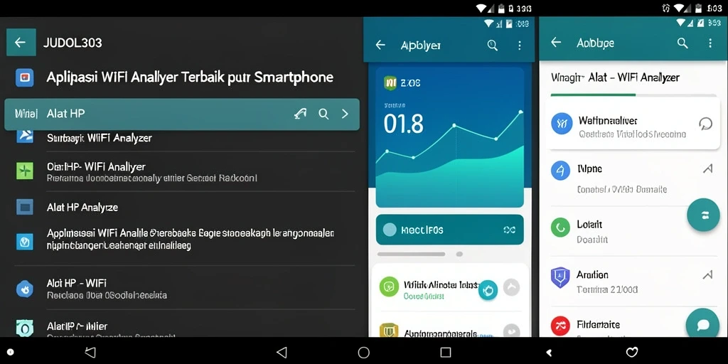Tampilan antarmuka aplikasi JUDOL303 sebagai WiFi Analyzer yang informatif.