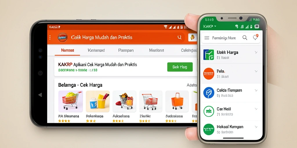 Antarmuka KAKRP yang menampilkan perbandingan harga produk dengan jelas.