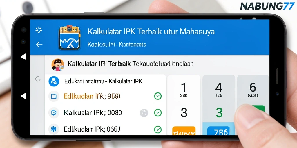 Antarmuka NABUNG77 dengan fitur Kalkulator IPK yang intuitif.
