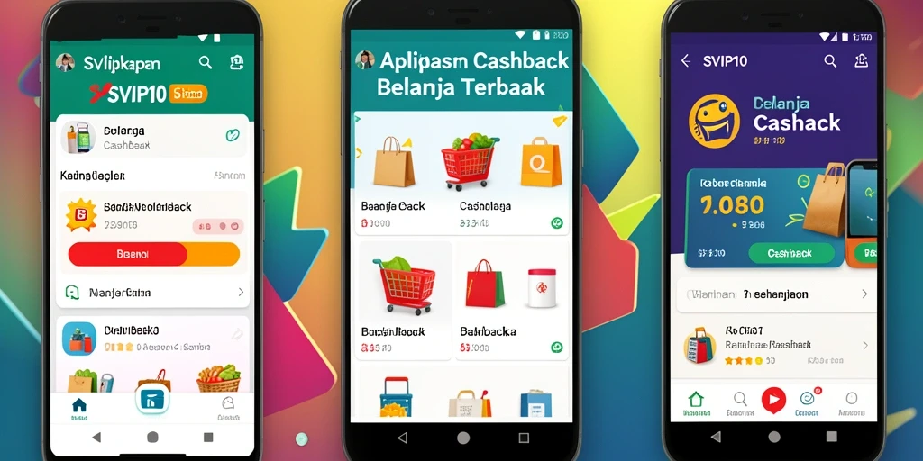 Tampilan antarmuka pengguna <strong>SVIP10</strong> menunjukkan fitur cashback yang mudah digunakan.