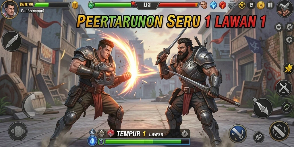 Antarmuka menarik dari game Tempur 1 Lawan 1 WIN199.